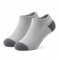 Chaussettes courtes 35-38 en maille gris clair et gris foncé style sportif