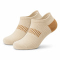 Chaussettes basses 43-46 en maille beige et marron pour sport style côtelé