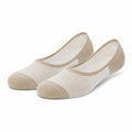 Chaussettes invisibles 35-38 en maille beige écru - coupe basse respirante