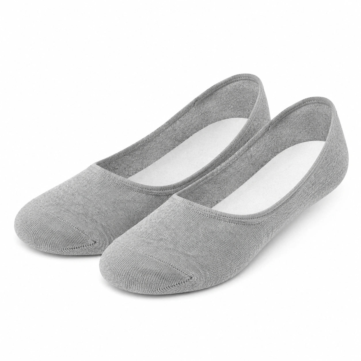 Chaussettes invisibles 35-38 en maille textile grises pour chaussures basses