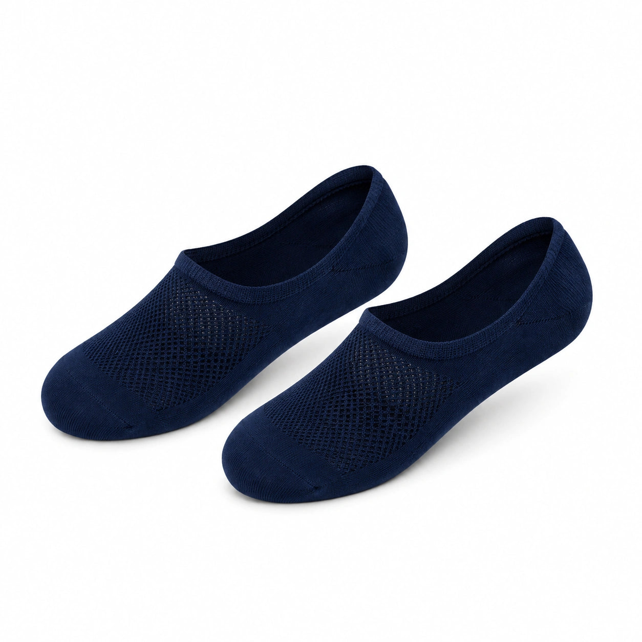 Chaussettes invisibles 39-42 en textile bleu marine respirantes style ballerine