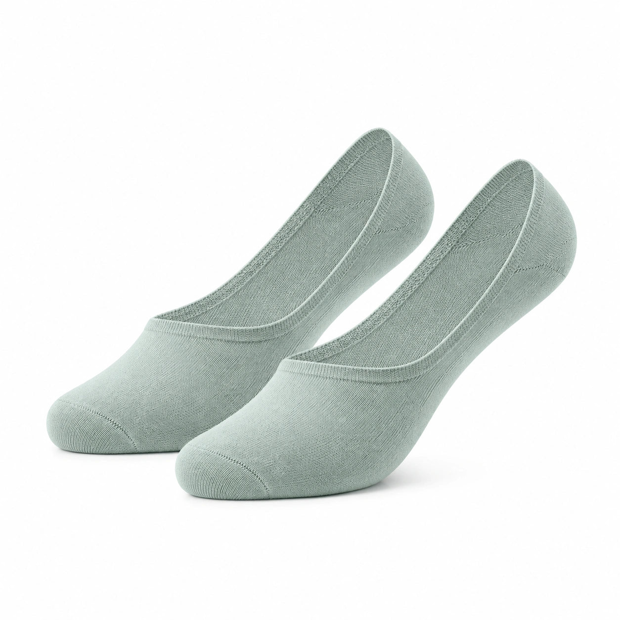 Chaussettes invisibles 39-42 en maille textile vert sauge pour chaussures basses