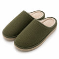 Chaussons 38/39 en textile vert kaki doublés pour intérieur - semelle antidérapante